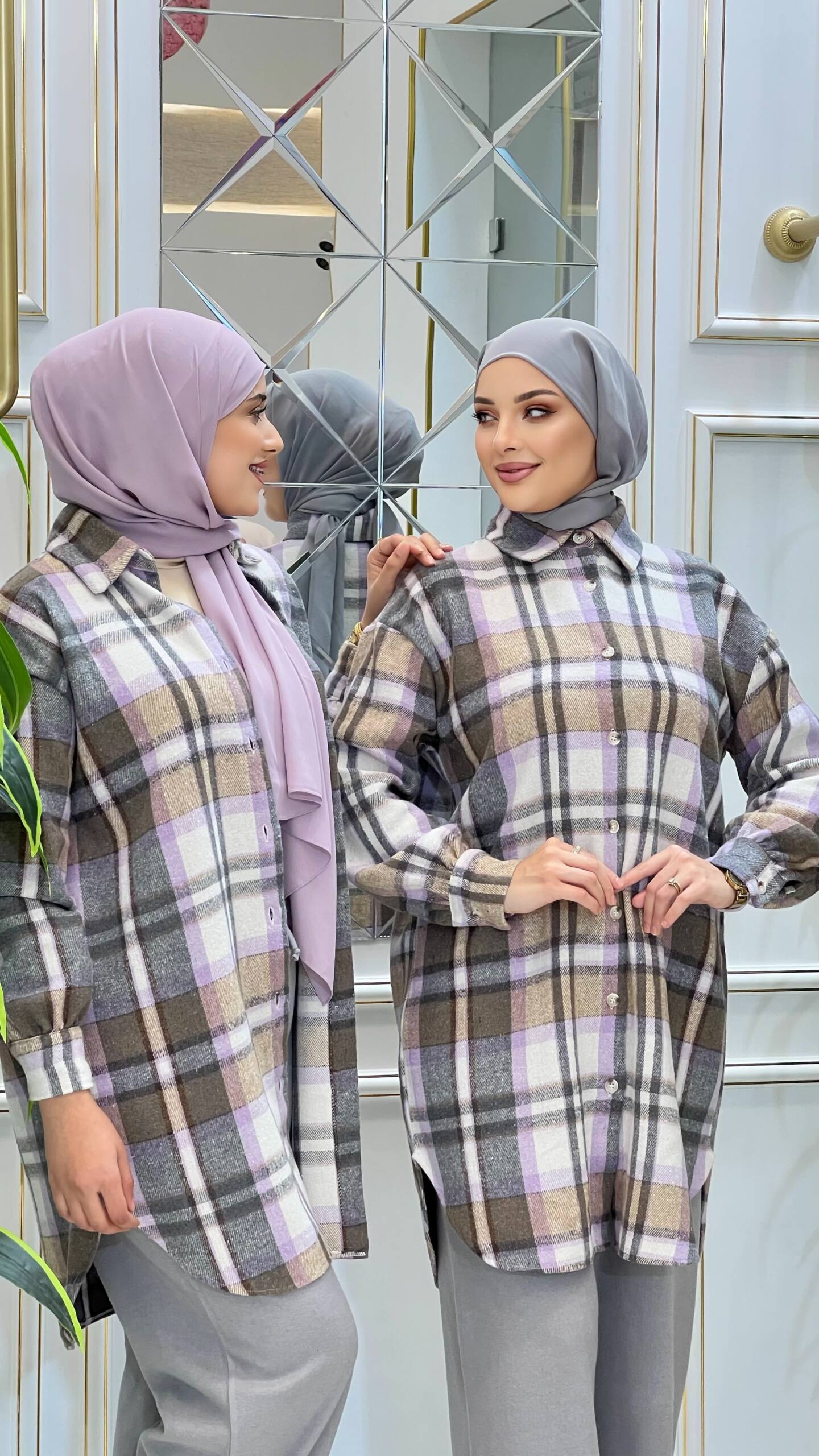 Chemise carreaux cachemire (Folla) – Image 30