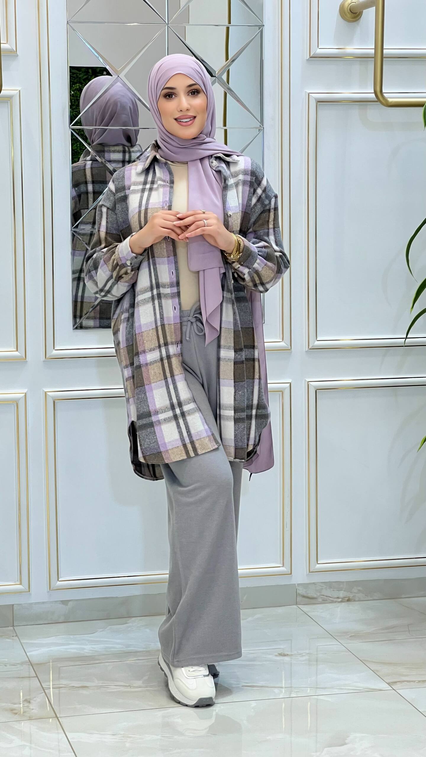 Chemise carreaux cachemire (Folla) – Image 28