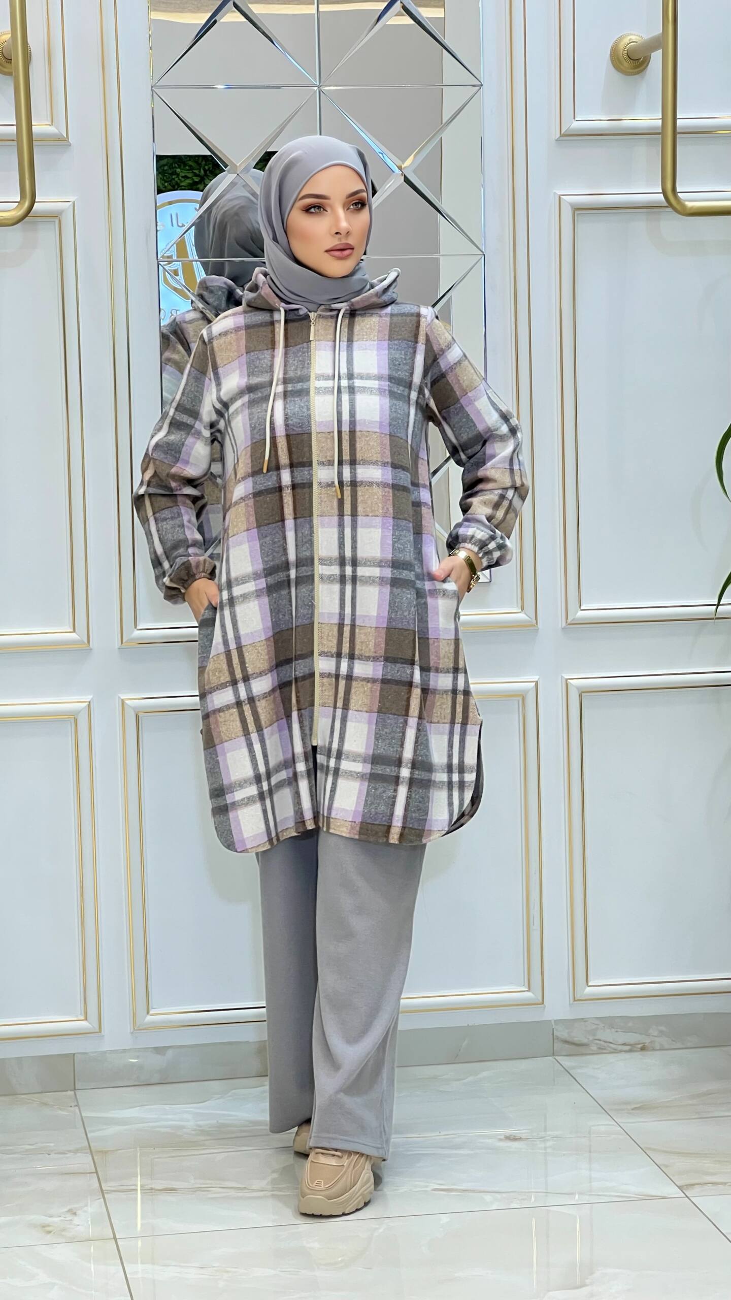 Chemise carreaux cachemire (Folla) – Image 29