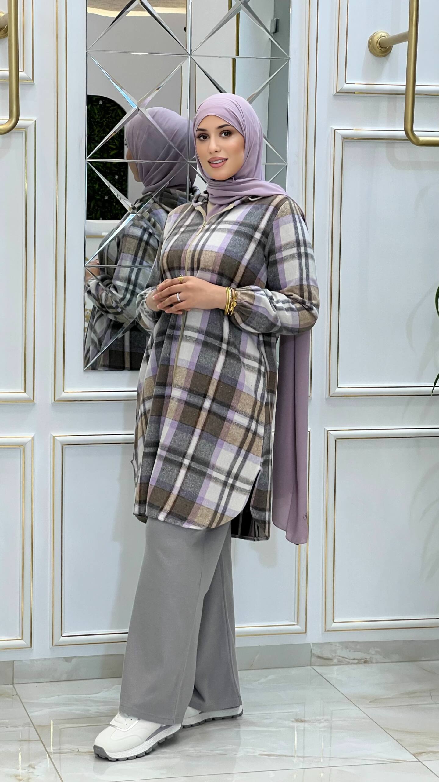 Chemise carreaux cachemire (Folla) – Image 16