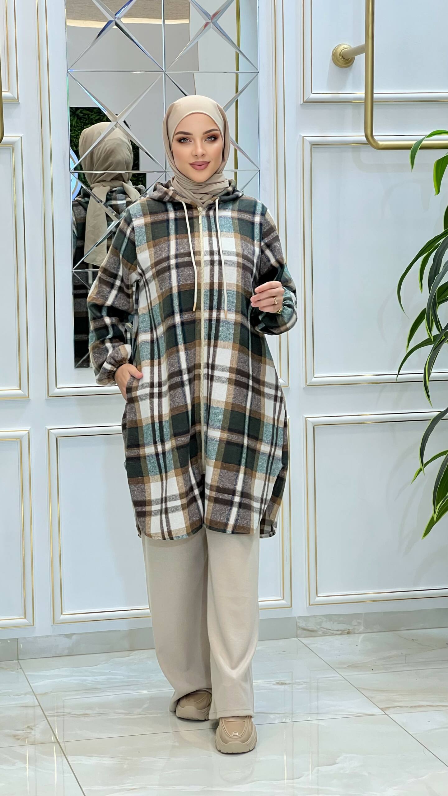 Chemise carreaux cachemire (Folla) – Image 20