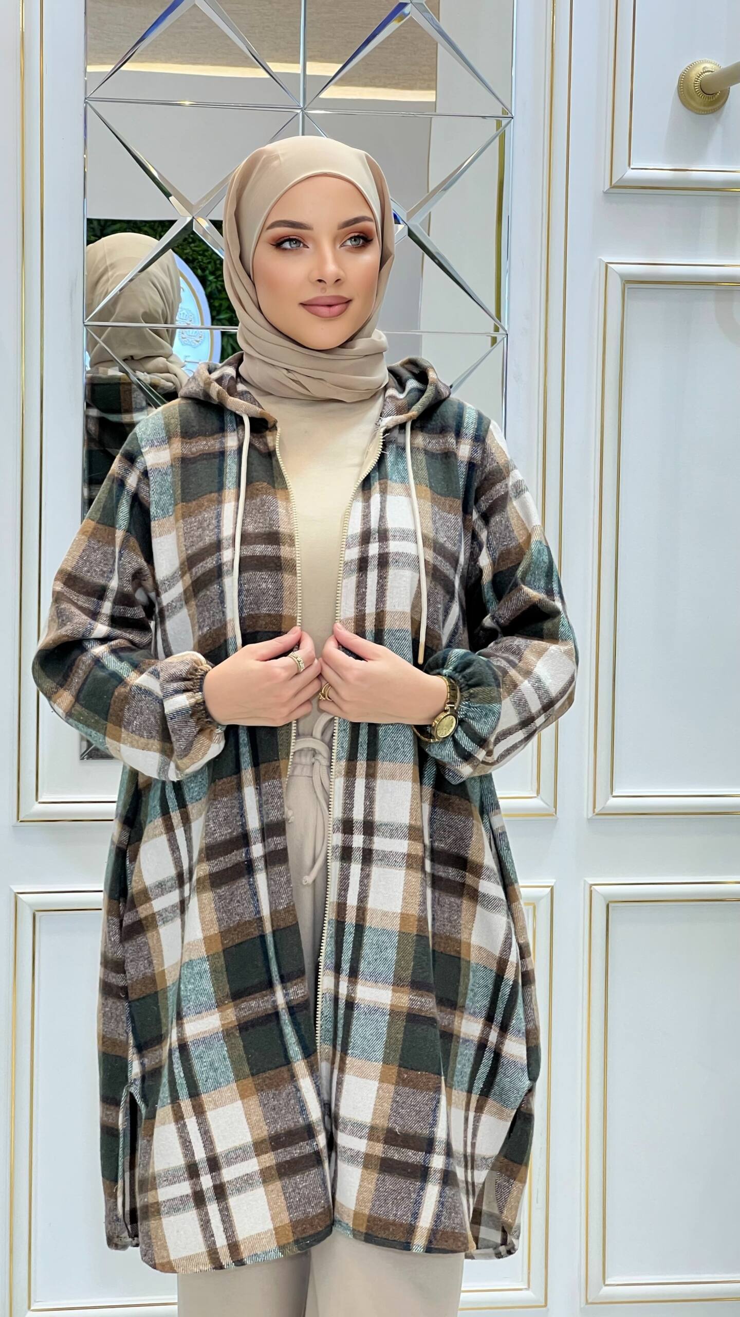 Chemise carreaux cachemire (Folla) – Image 23