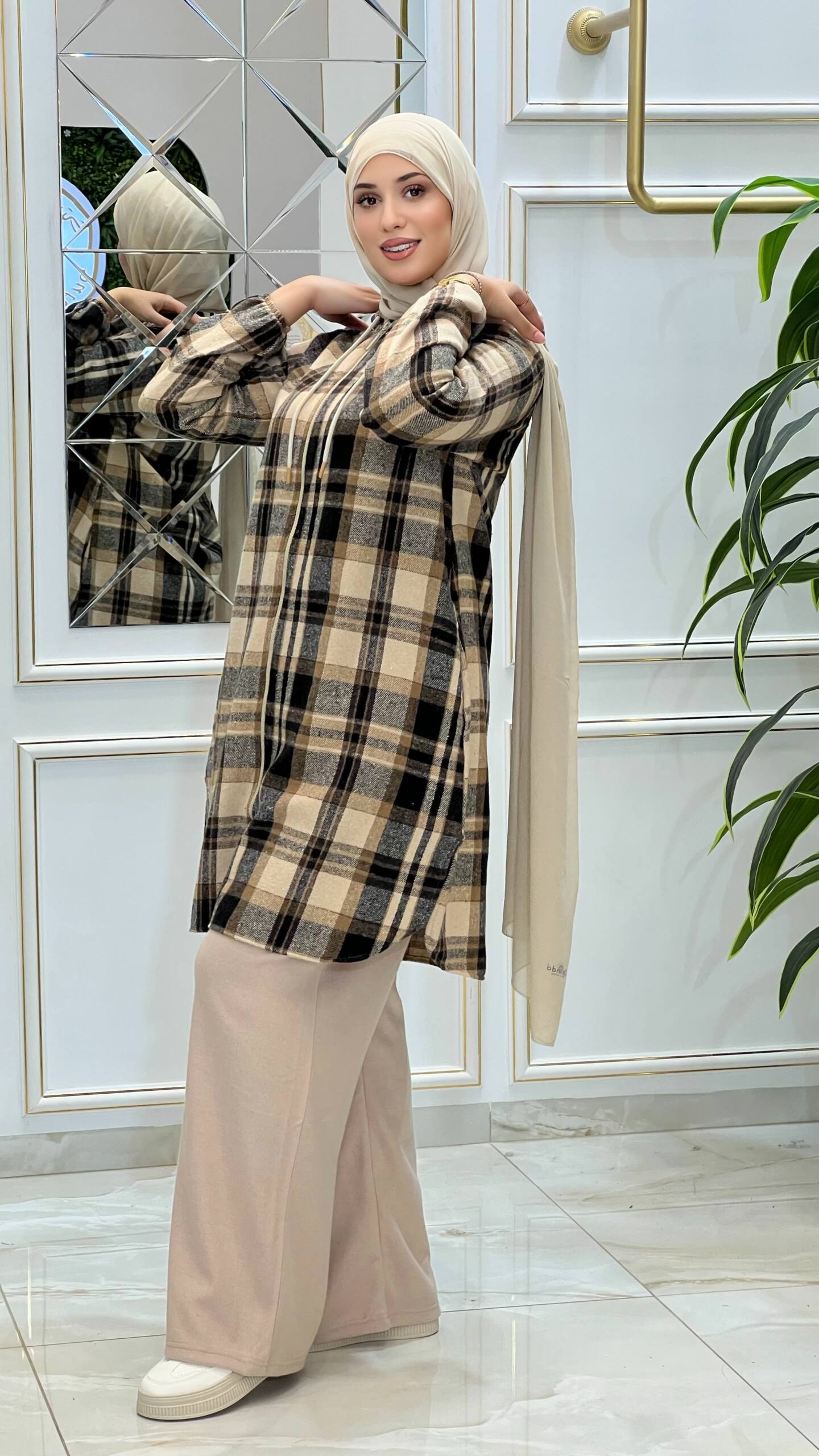 Chemise carreaux cachemire (Folla) – Image 13