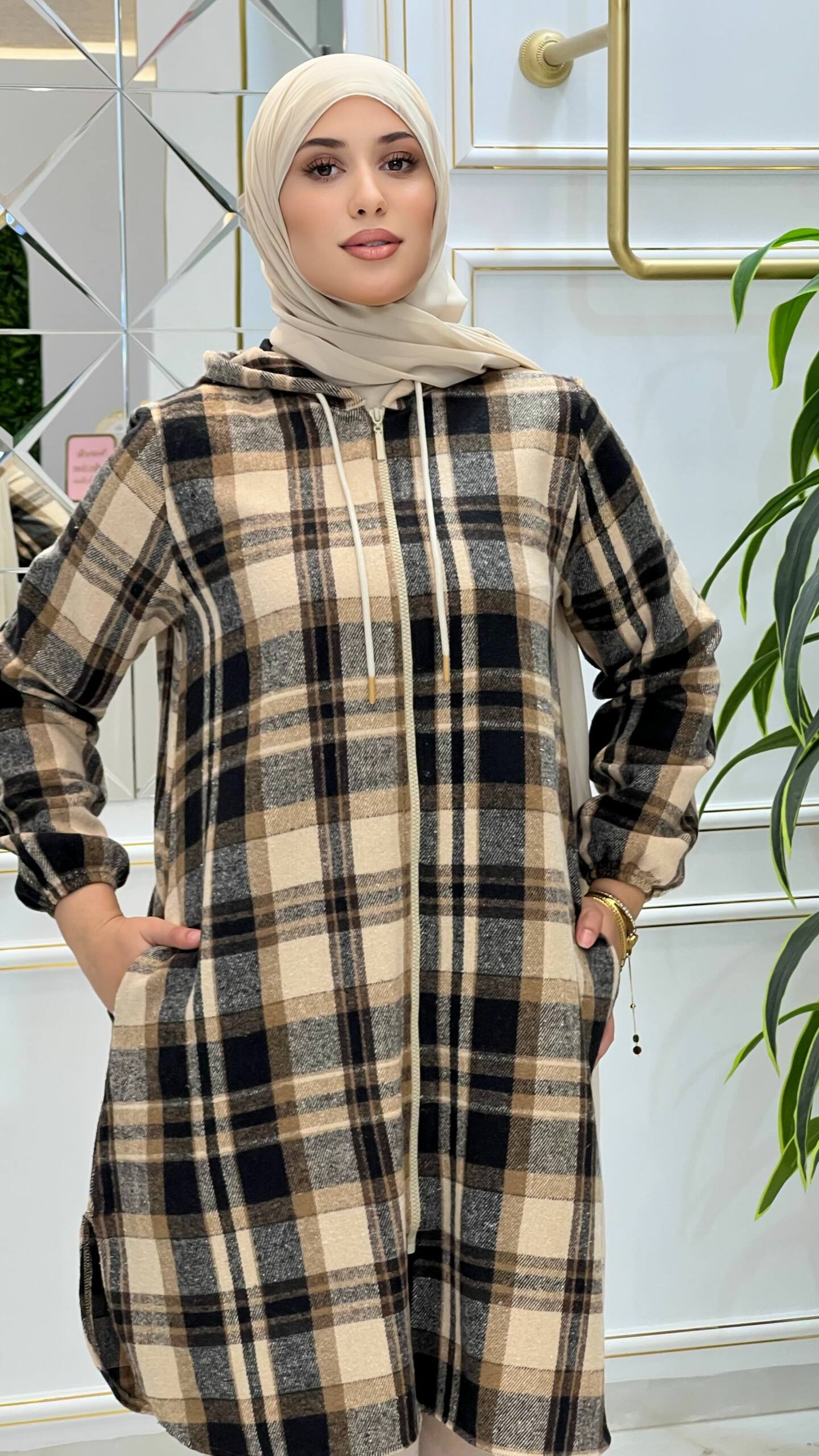 Chemise carreaux cachemire (Folla) – Image 12