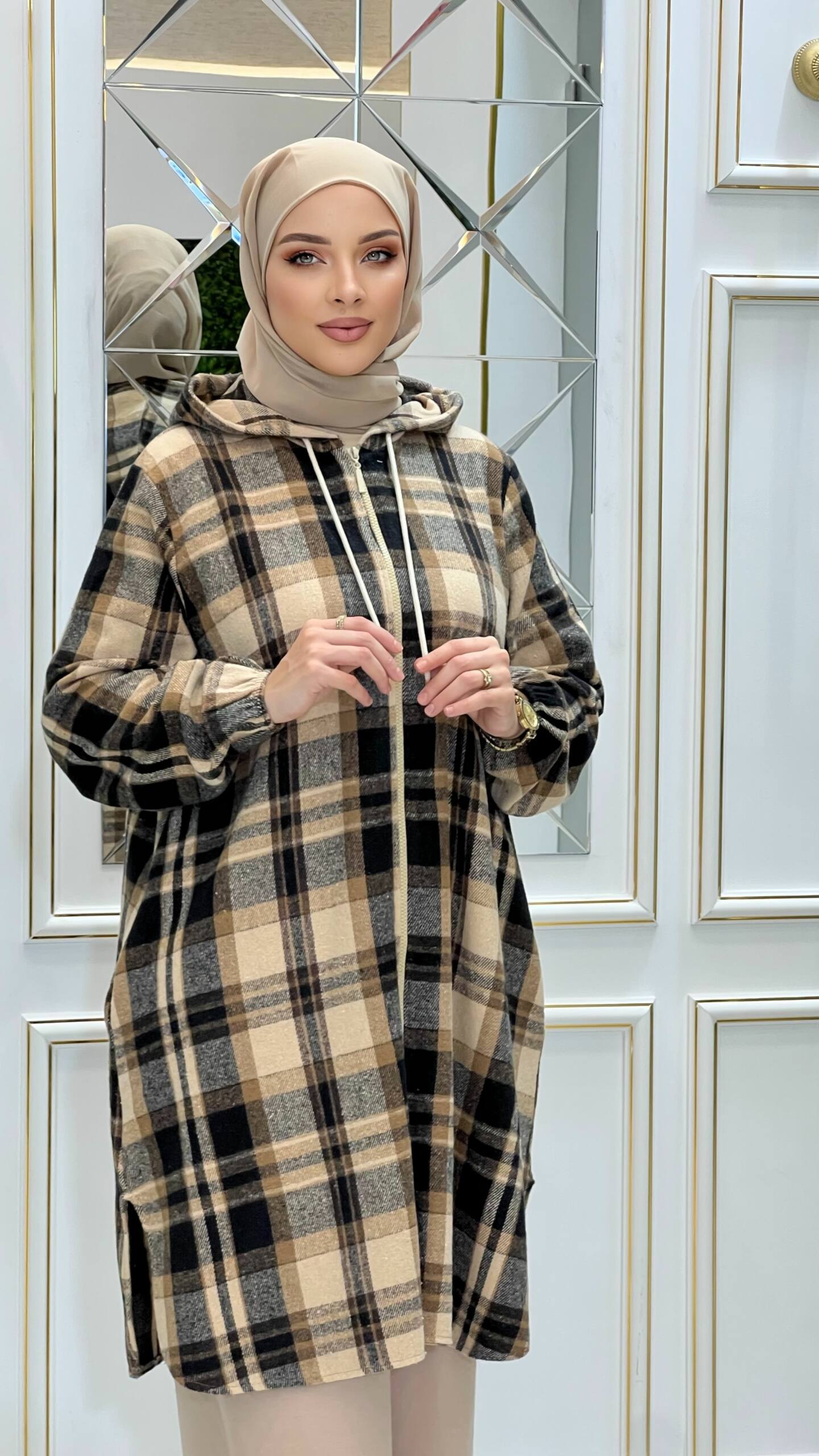 Chemise carreaux cachemire (Folla) – Image 7