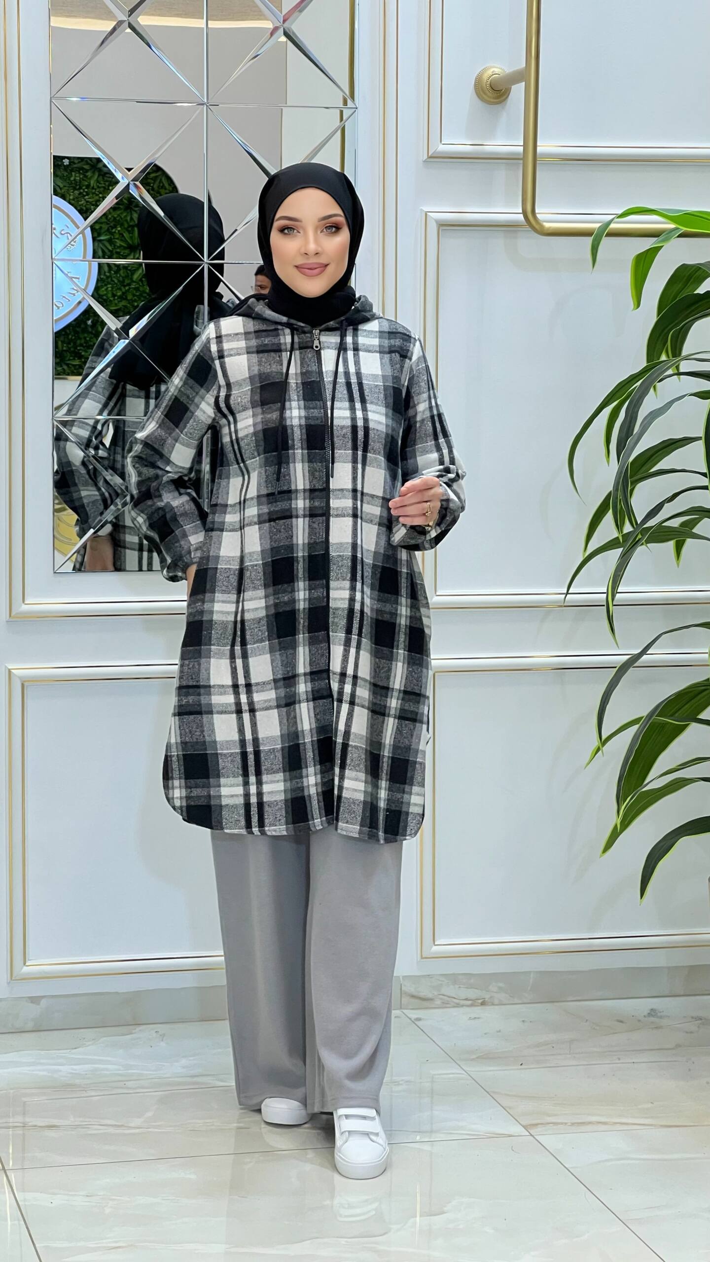 Chemise carreaux cachemire (Folla) – Image 5