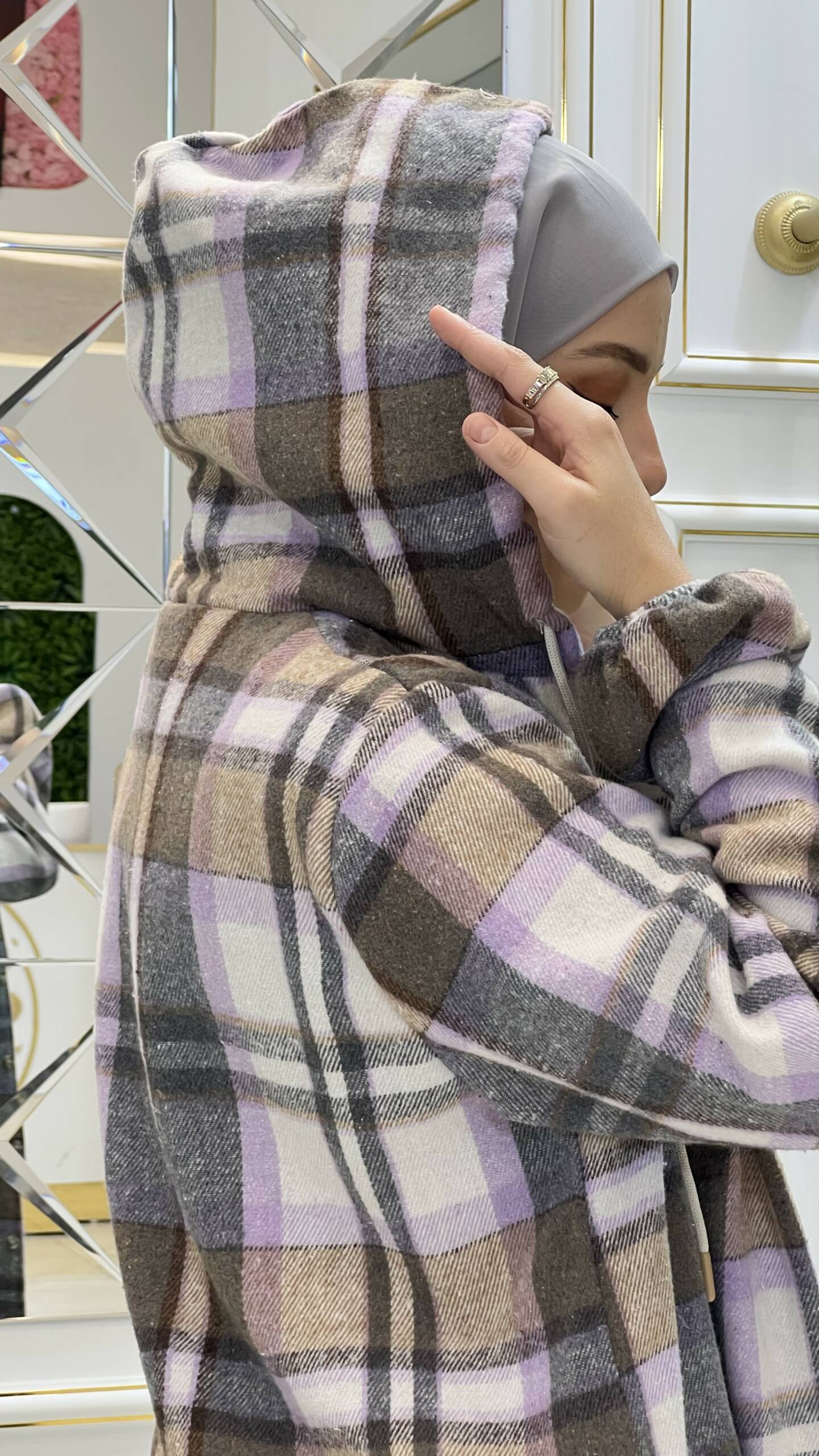 Chemise carreaux cachemire (Folla) – Image 11