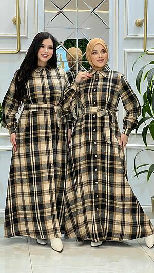 Robe Cachemire à Carreaux : Rimel